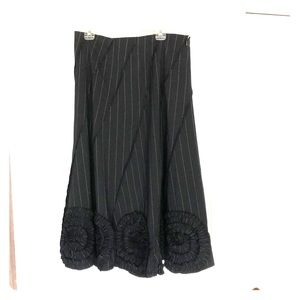 Sunny Leigh midi black skirt with medallions